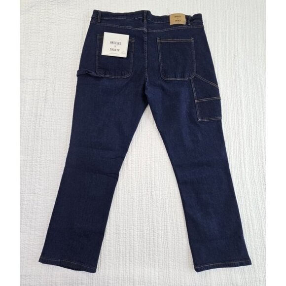 Articles of Society Men’s 38x32 Wide Leg Blue Shade Utility Jeans NEW $108 NWT - Picture 2 of 16